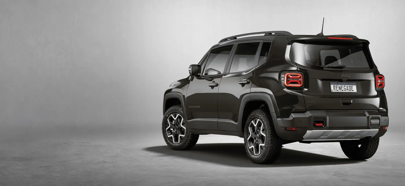 Jeep Renegade de tres cuartos trasero, en estudio