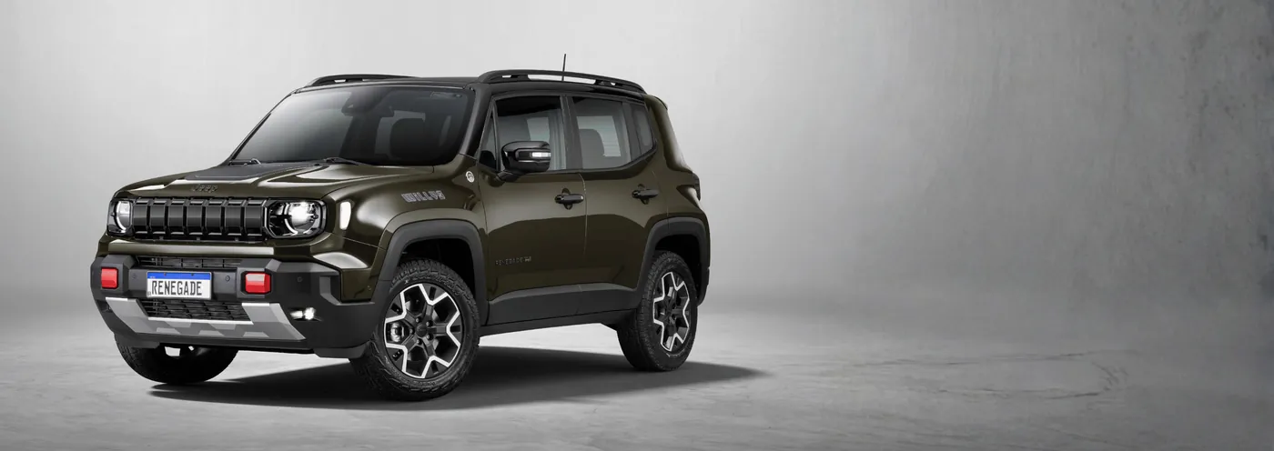 Jeep Renegade de tres cuartos delantero, en estudio